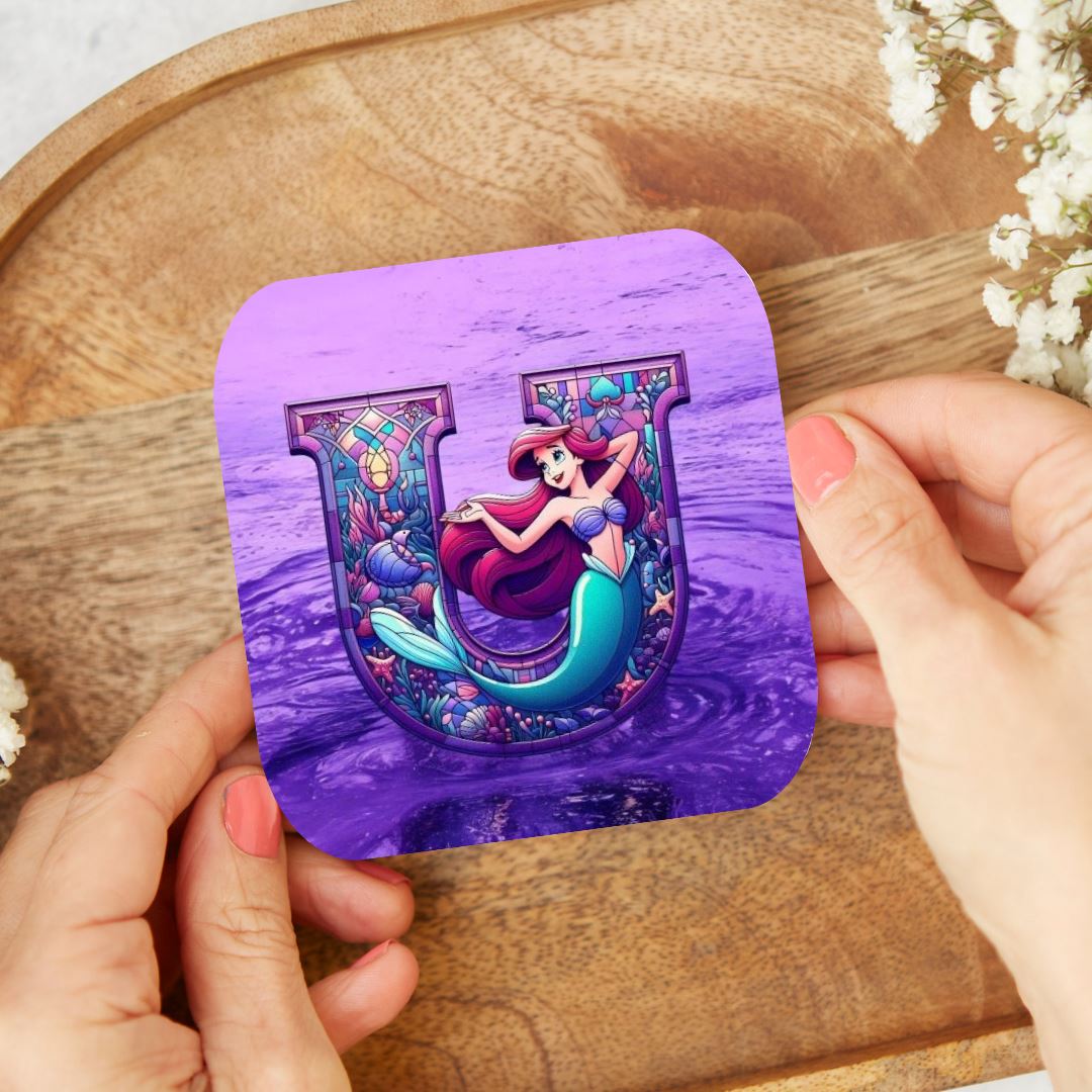 Ariel - Dessous de verre | Lettrage Dessous de verres Disney Shop | Anylem Beauty U 