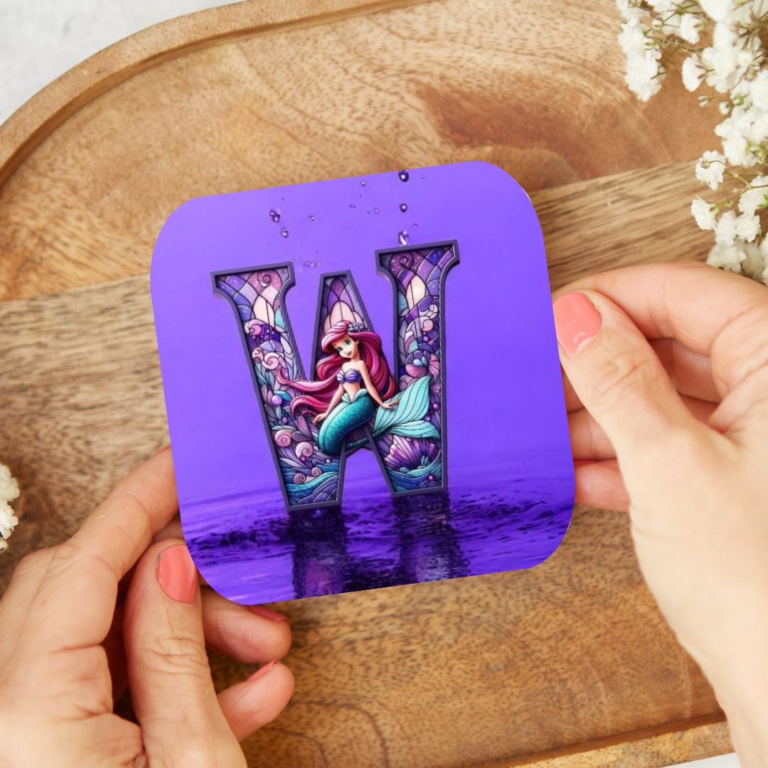 Ariel - Dessous de verre | Lettrage Dessous de verres Disney Shop | Anylem Beauty W 