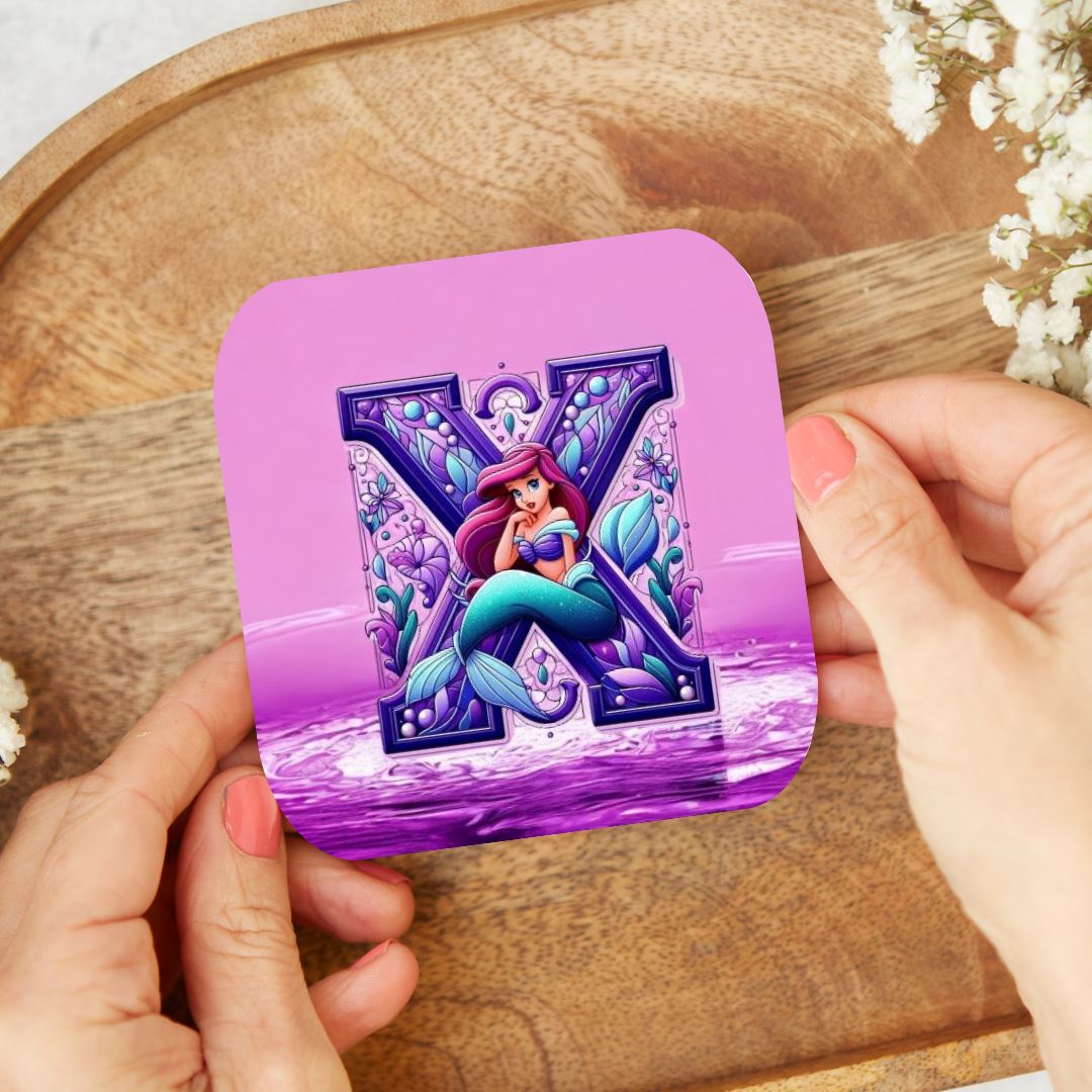 Ariel - Dessous de verre | Lettrage Dessous de verres Disney Shop | Anylem Beauty X 