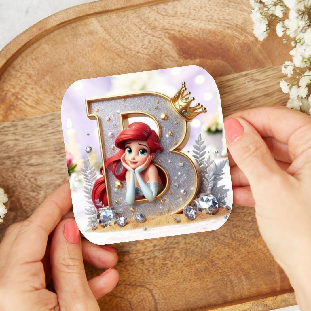 Ariel - Dessous de verre "Wedding" | Lettrage Dessous de verres Disney Shop | Anylem Beauty B 