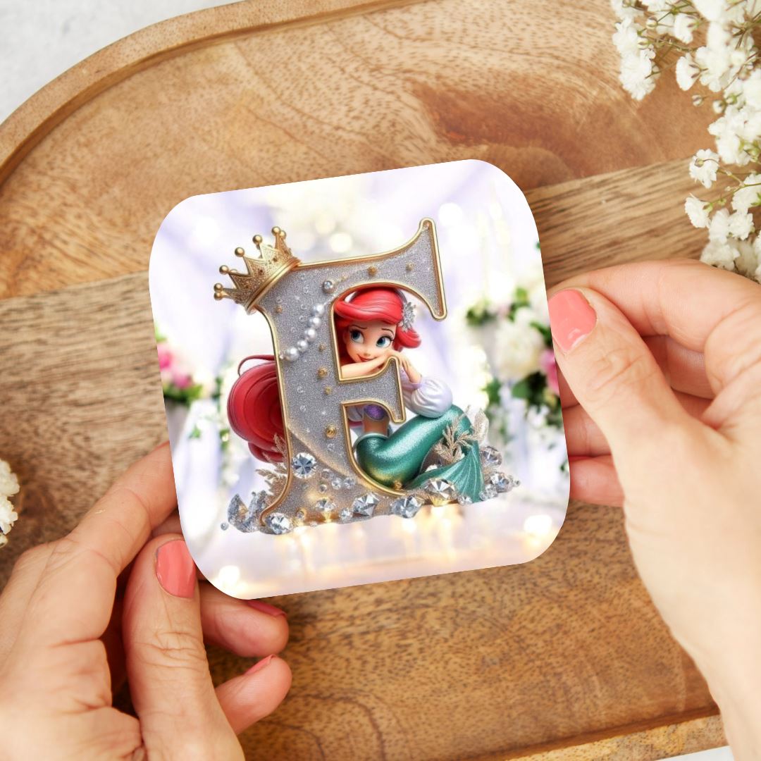 Ariel - Dessous de verre "Wedding" | Lettrage Dessous de verres Disney Shop | Anylem Beauty F 