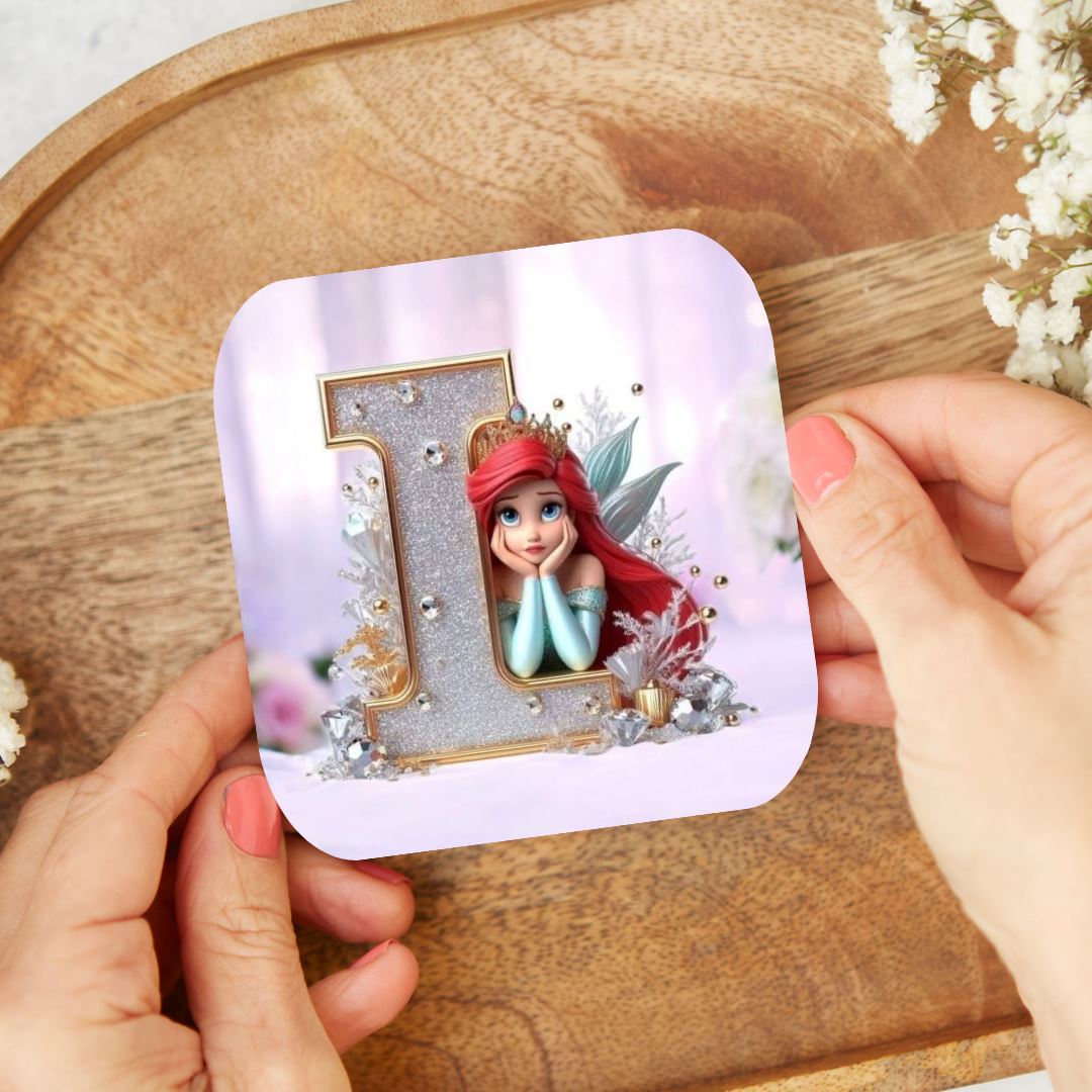 Ariel - Dessous de verre "Wedding" | Lettrage Dessous de verres Disney Shop | Anylem Beauty I 