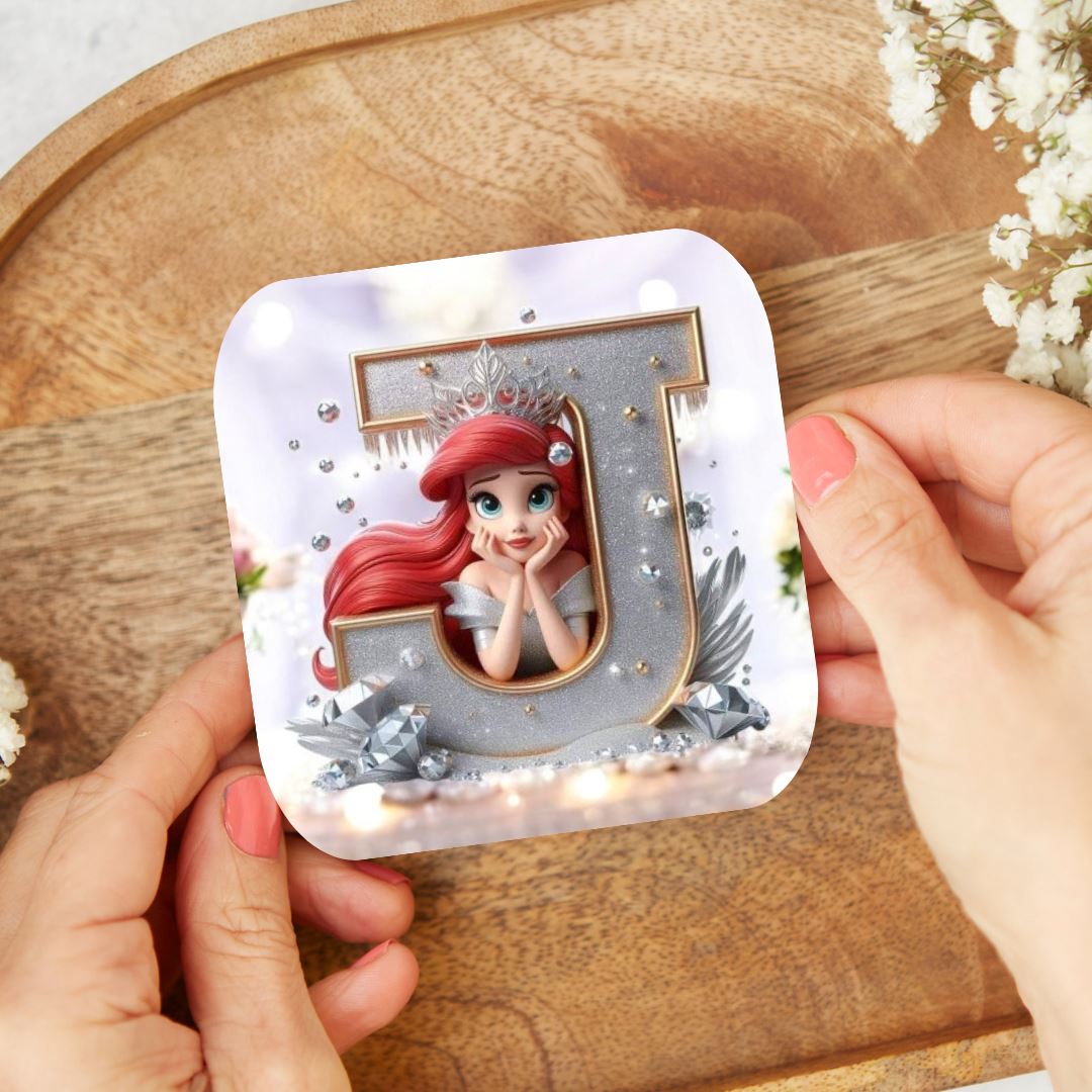 Ariel - Dessous de verre "Wedding" | Lettrage Dessous de verres Disney Shop | Anylem Beauty J 