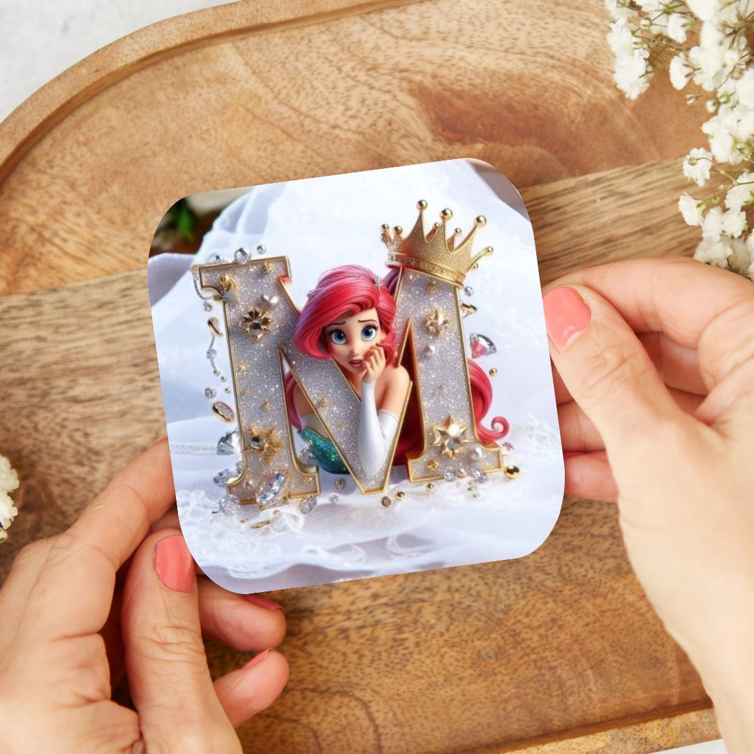 Ariel - Dessous de verre "Wedding" | Lettrage Dessous de verres Disney Shop | Anylem Beauty M 