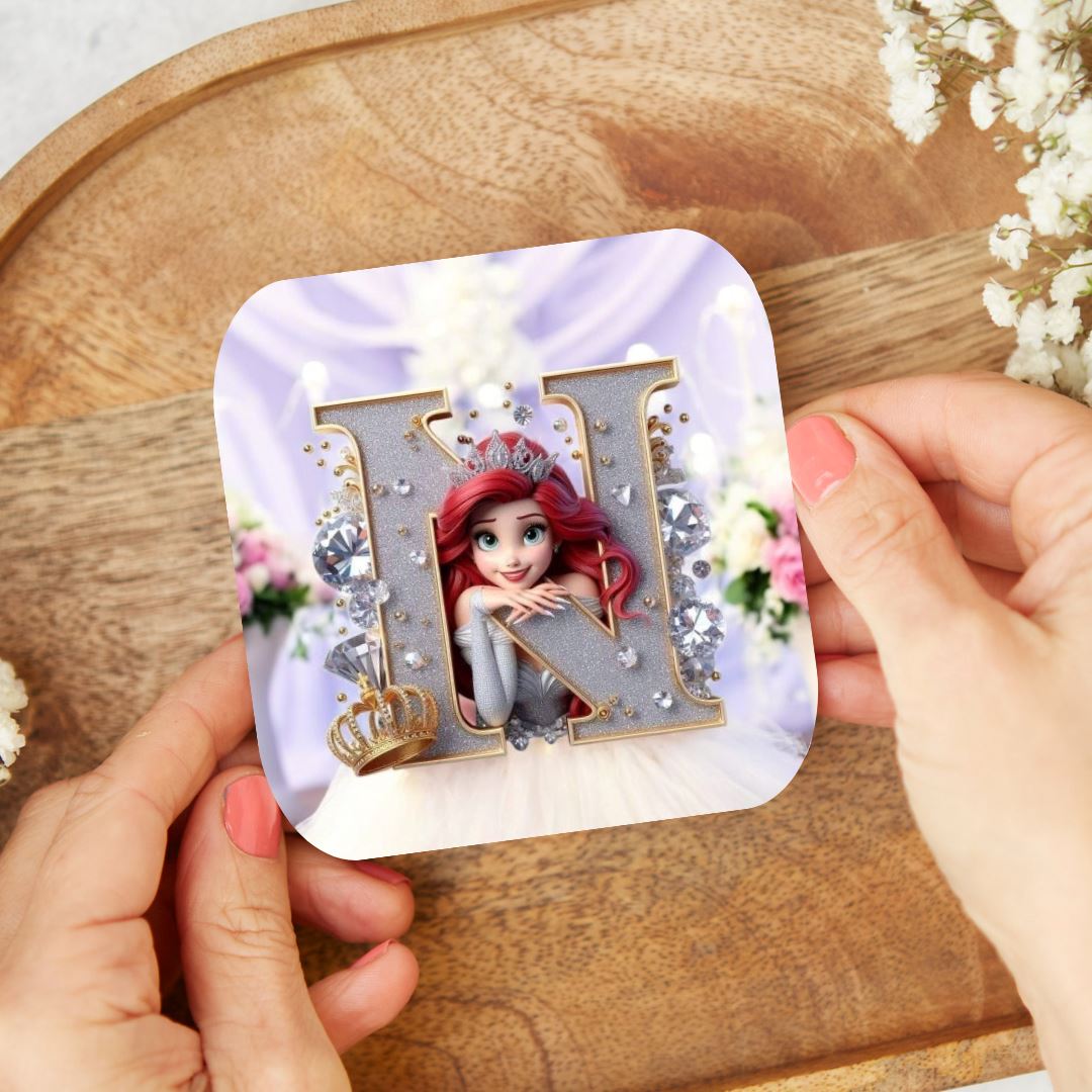 Ariel - Dessous de verre "Wedding" | Lettrage Dessous de verres Disney Shop | Anylem Beauty N 