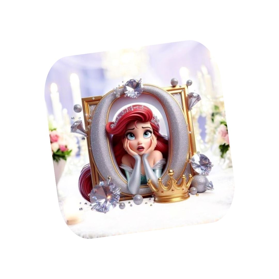 Ariel - Dessous de verre "Wedding" | Lettrage Dessous de verres Disney Shop | Anylem Beauty O 