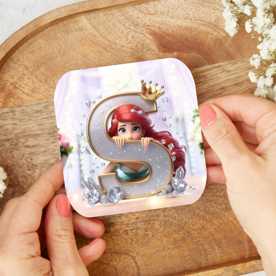 Ariel - Dessous de verre "Wedding" | Lettrage Dessous de verres Disney Shop | Anylem Beauty S 