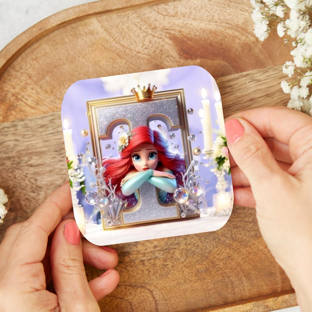 Ariel - Dessous de verre "Wedding" | Lettrage Dessous de verres Disney Shop | Anylem Beauty T 