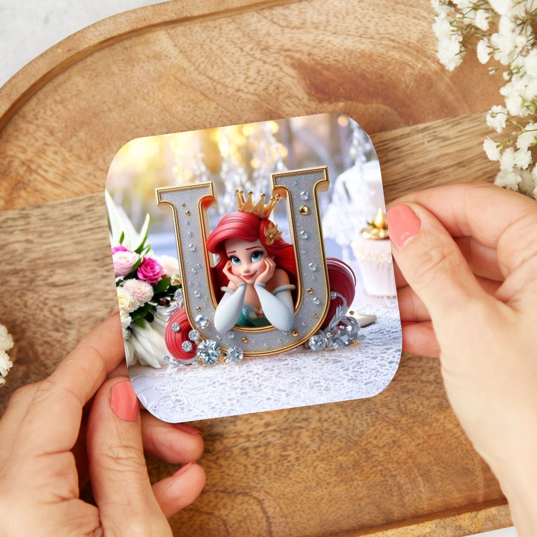 Ariel - Dessous de verre "Wedding" | Lettrage Dessous de verres Disney Shop | Anylem Beauty U 