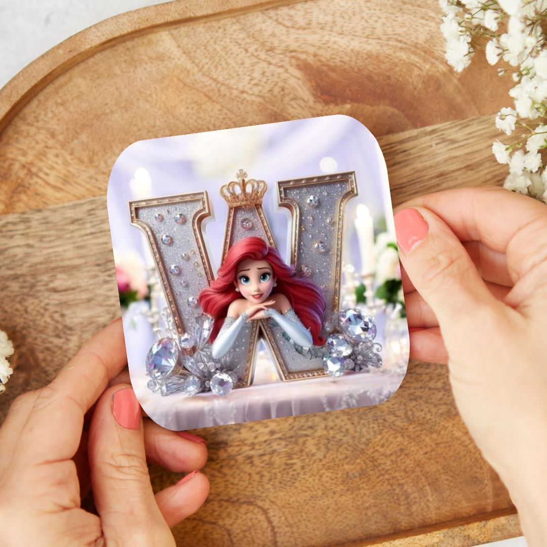 Ariel - Dessous de verre "Wedding" | Lettrage Dessous de verres Disney Shop | Anylem Beauty W 