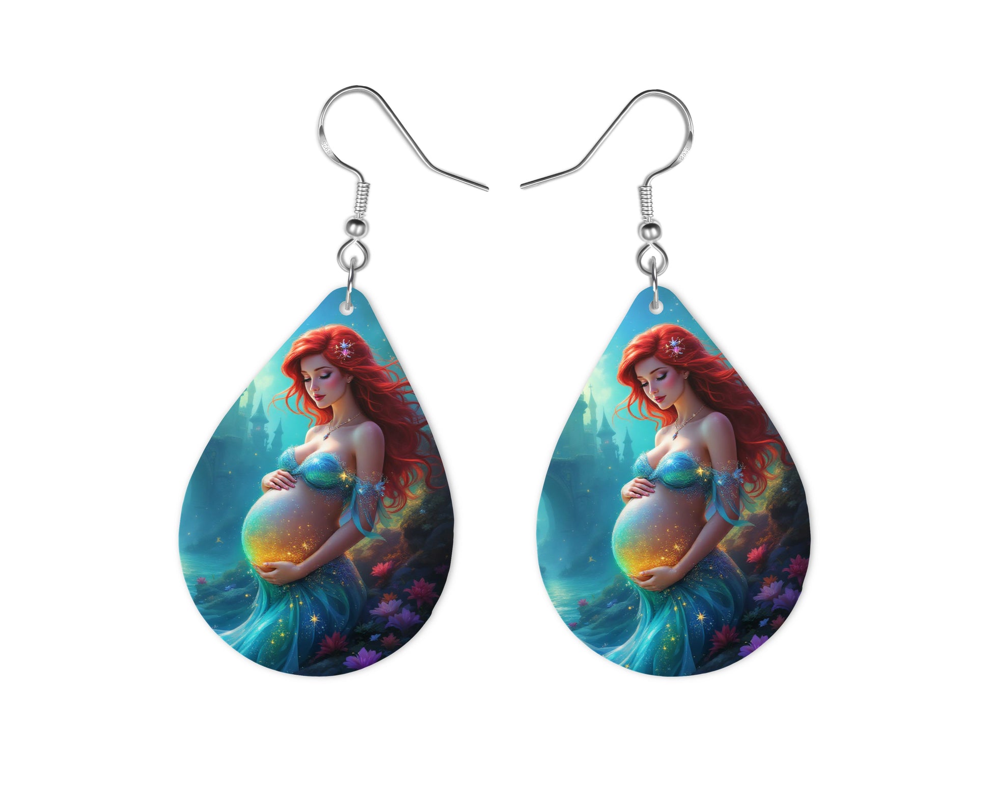 Ariel - Personnalisation | Grossesse Personnalisation Disney Shop | Anylem Beauty Boucle d’oreilles 