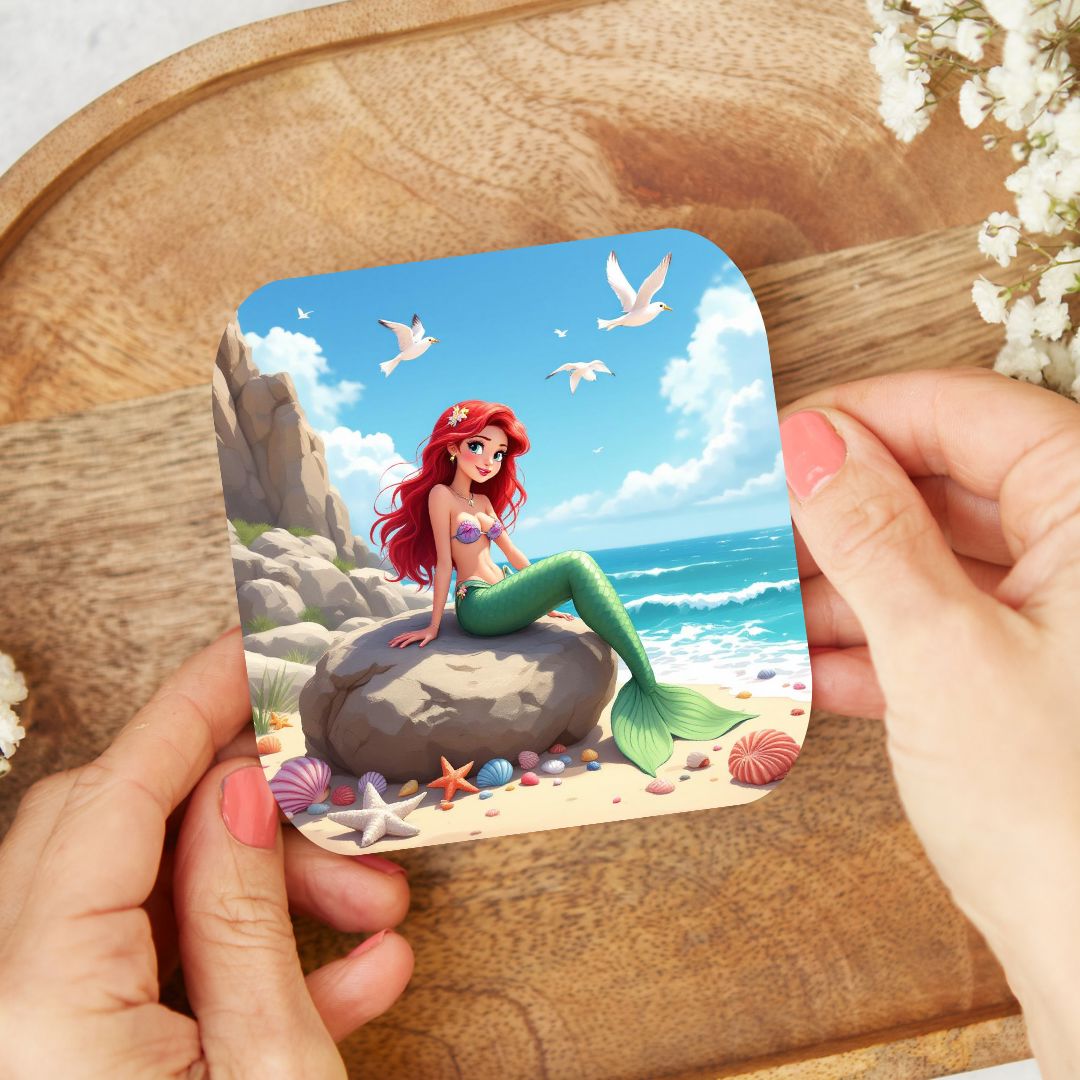 Ariel - Personnalisation | Plage Personnalisation Disney Shop | Anylem Beauty Dessous de verres 