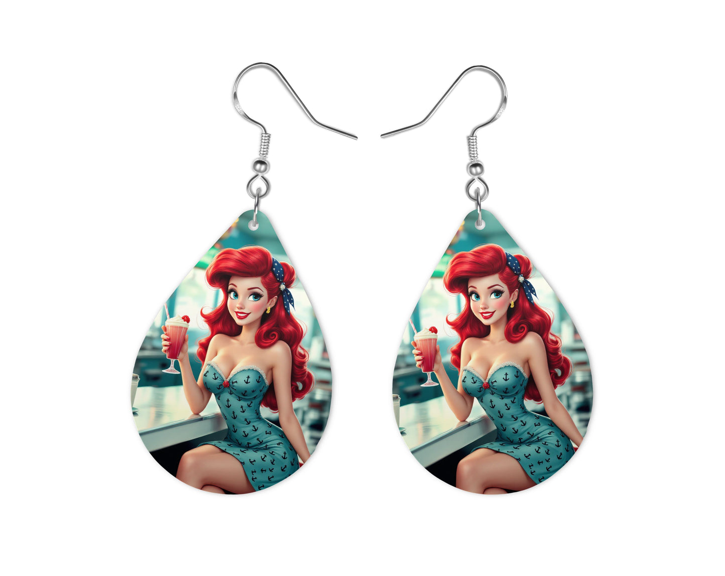 Ariel - Personnalisation | Rockabilly Personnalisation Disney Shop | Anylem Beauty Boucle d’oreilles 