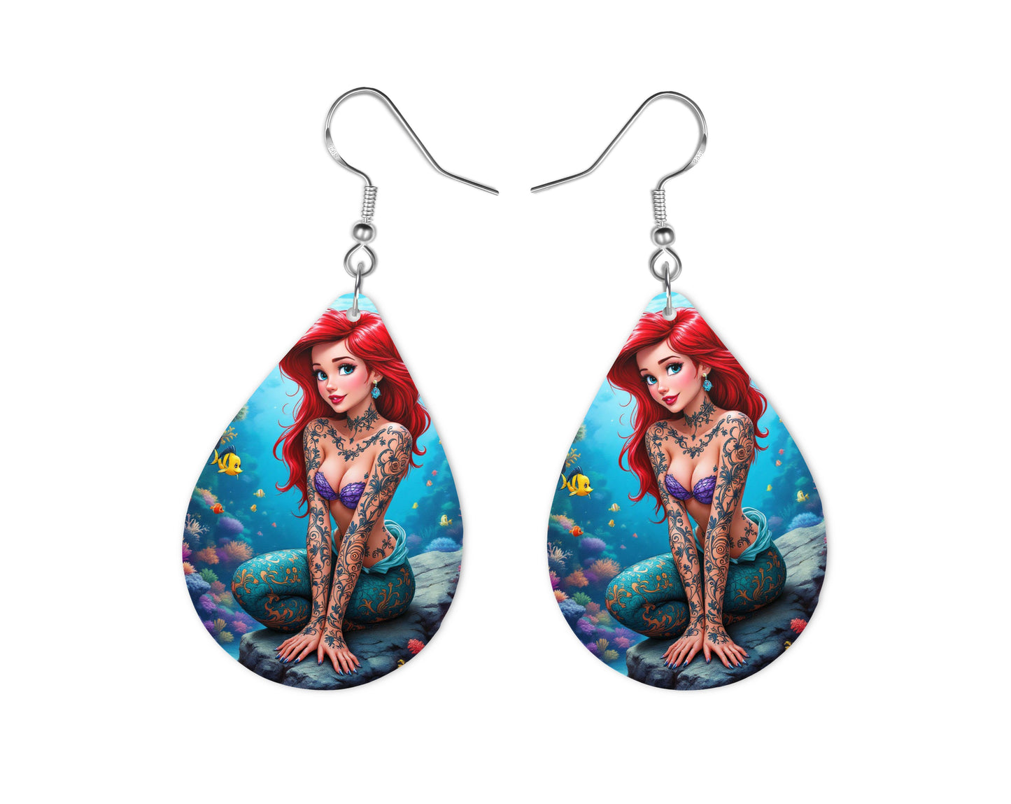 Ariel - Personnalisation | Tatouages Personnalisation Disney Shop | Anylem Beauty Boucle d’oreilles 