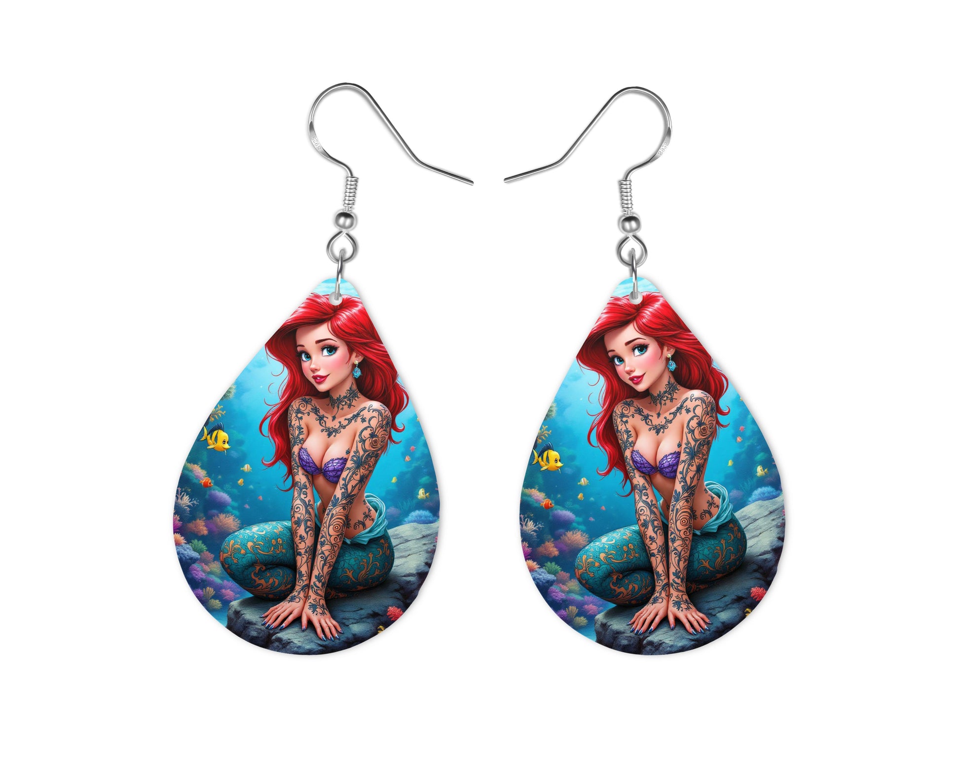 Ariel - Personnalisation | Tatouages Personnalisation Disney Shop | Anylem Beauty Boucle d’oreilles 