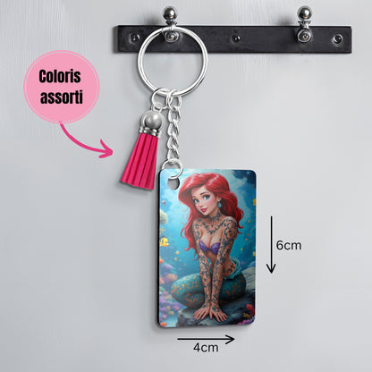 Ariel - Porte Clé avec prénom | Tatouage Porte-clés Disney Shop | Anylem Beauty 