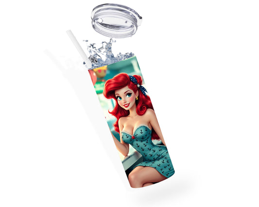 Ariel - Thermos en acier inoxydable 600ml | Rockabilly Thermos inoxydable Disney Shop | Anylem Beauty 