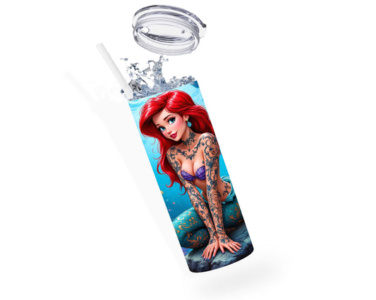 Ariel - Thermos en acier inoxydable 600ml | Tatouage Thermos inoxydable Disney Shop | Anylem Beauty 