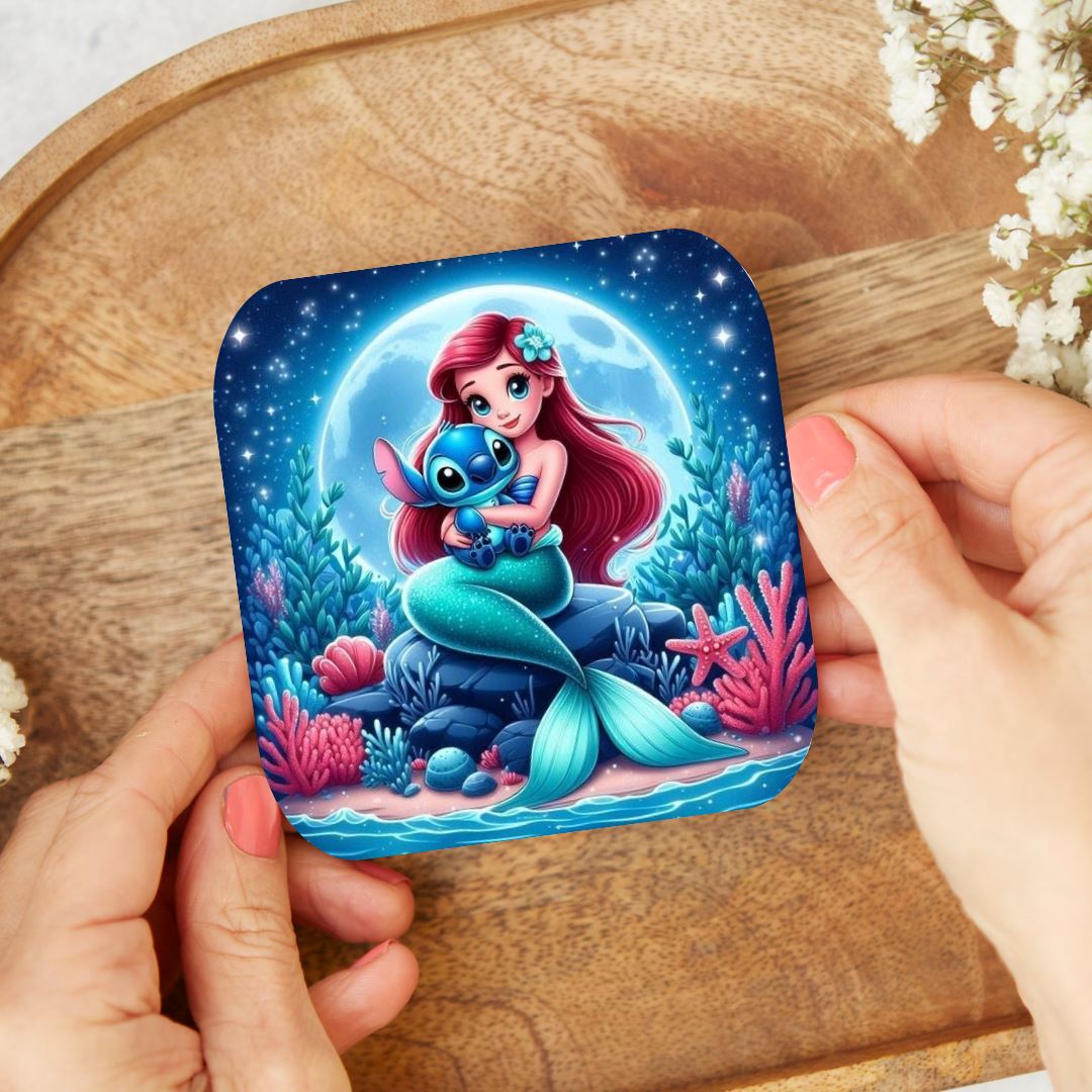 Ariel x Stitch - Dessous de verre Dessous de verres Disney Shop | Anylem Beauty 