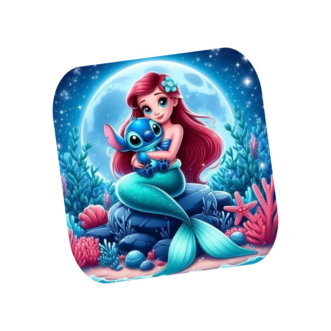 Ariel x Stitch - Dessous de verre Dessous de verres Disney Shop | Anylem Beauty 