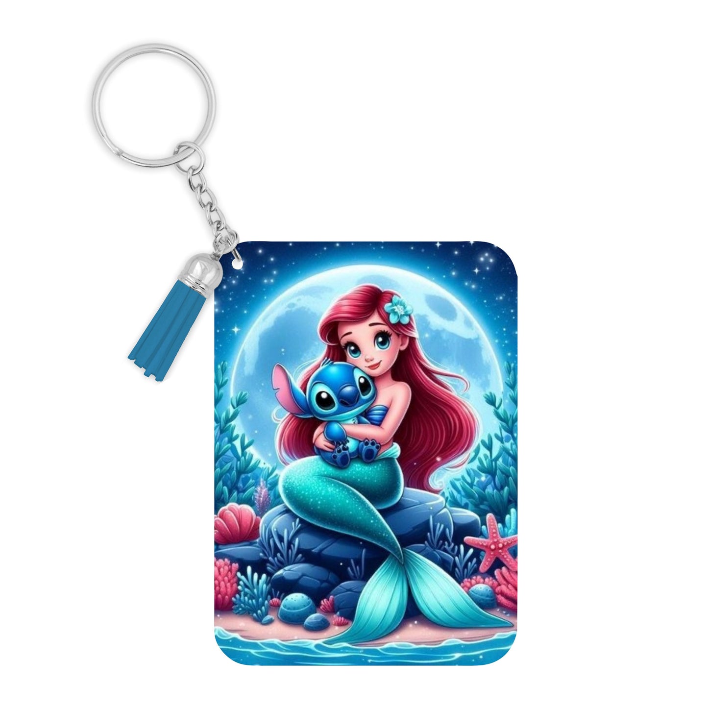 Ariel x Stitch - Porte Clé avec prénom Porte-clés Disney Shop | Anylem Beauty 