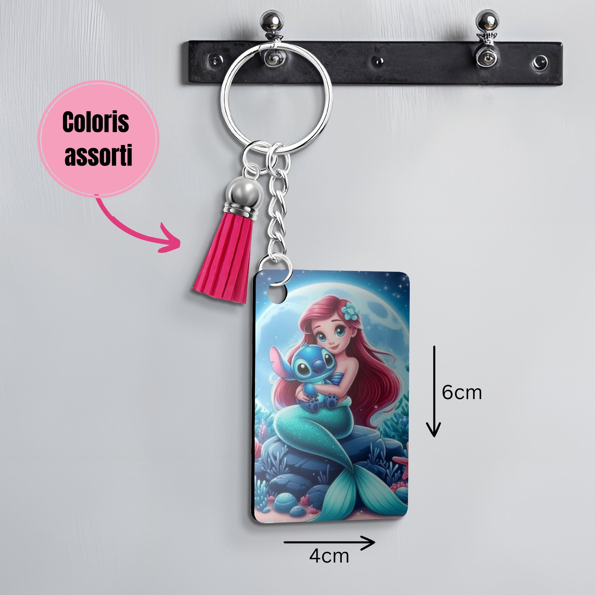 Ariel x Stitch - Porte Clé avec prénom Porte-clés Disney Shop | Anylem Beauty 