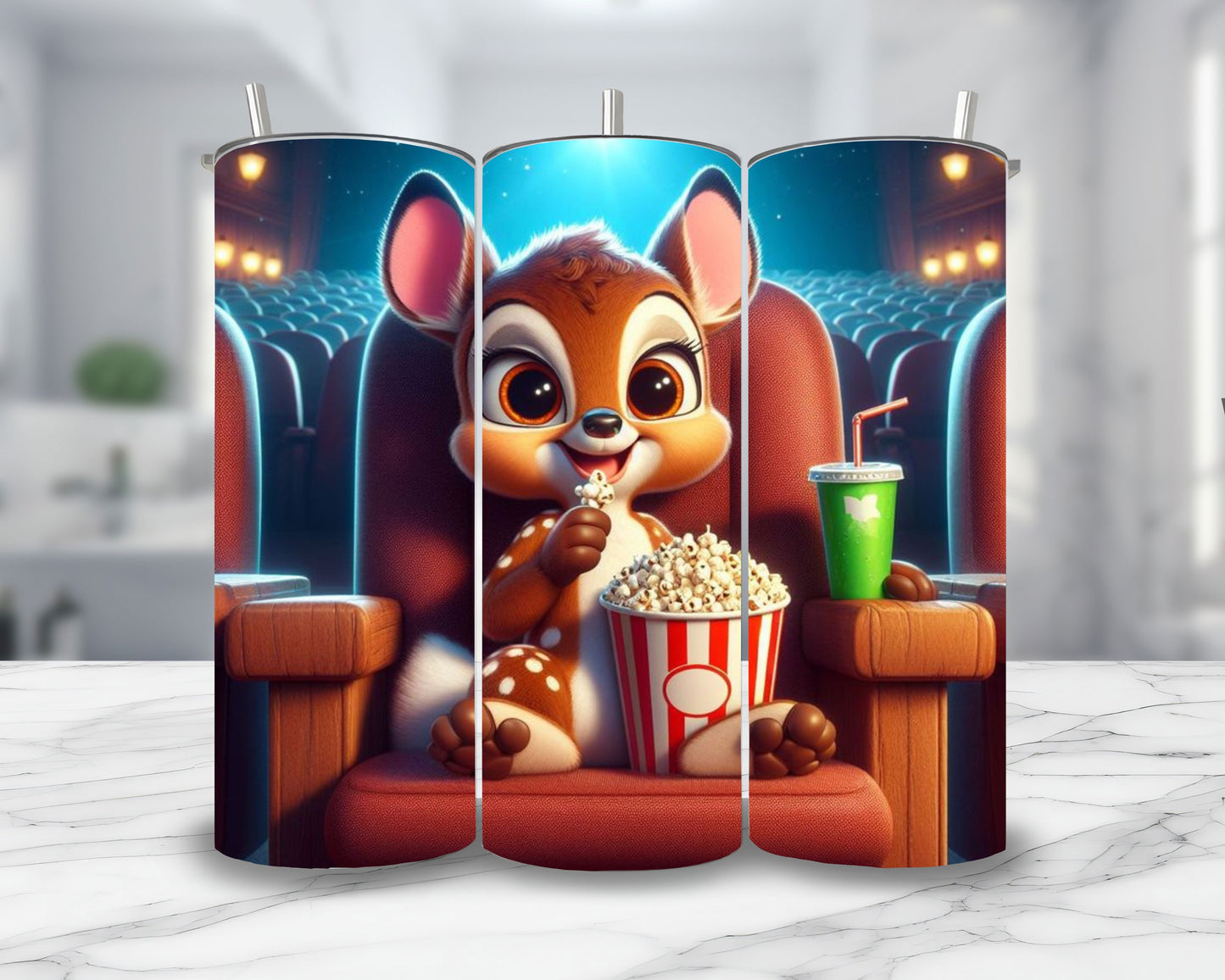 Bambi - Thermos en acier inoxydable 600ml | Cinéma Thermos inoxydable Disney Shop | Anylem Beauty 