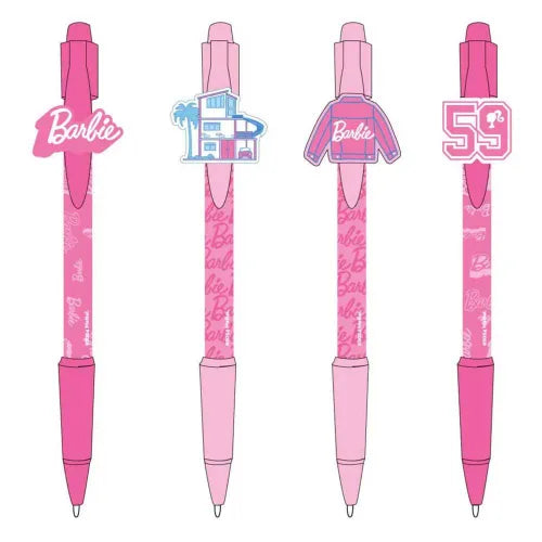 Barbie - Lot de 4 stylos Papeterie Mastoys 