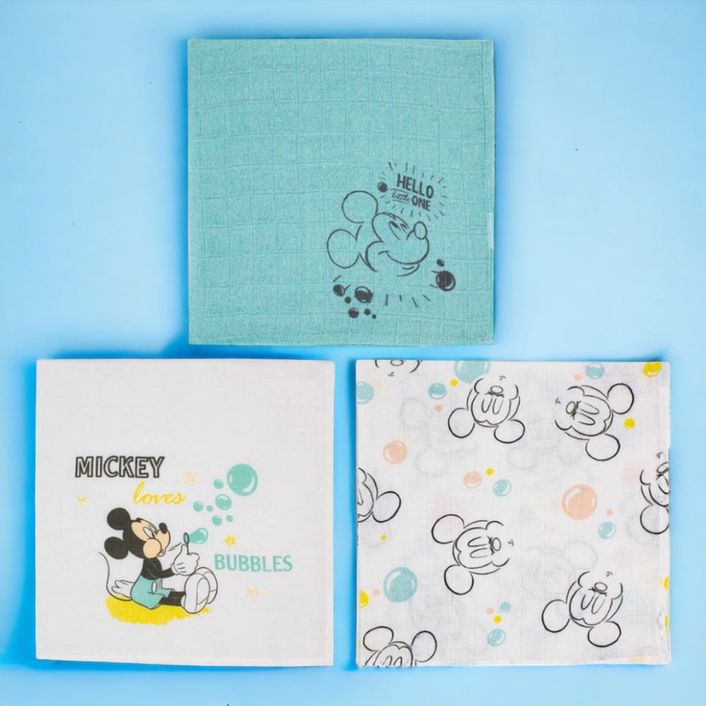 Bébé Mickey - Lot de 3 Langes Bébés et tout-petits Baby Calin 