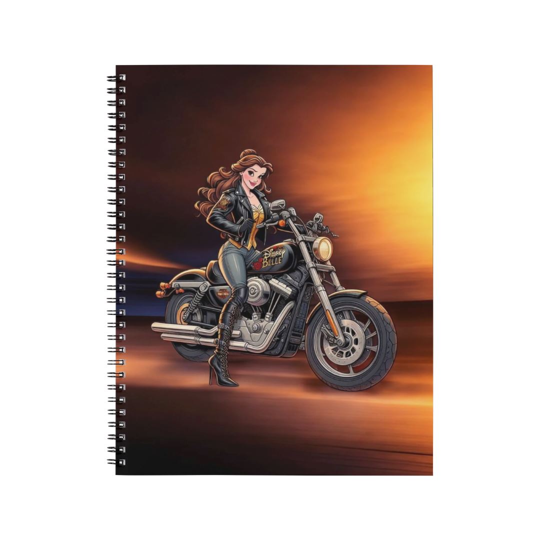 Belle - Carnet spirale A5 | Biker Carnets et bloc-notes Disney Shop | Anylem Beauty 