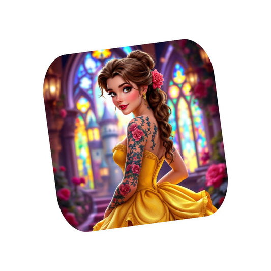 Belle - Dessous de verre | Tatouage Dessous de verres Disney Shop | Anylem Beauty 