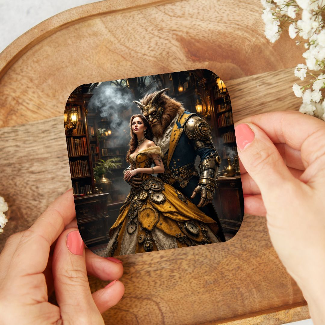 Belle et la Bête - Dessous de verre | Steampunk Dessous de verres Disney Shop | Anylem Beauty 