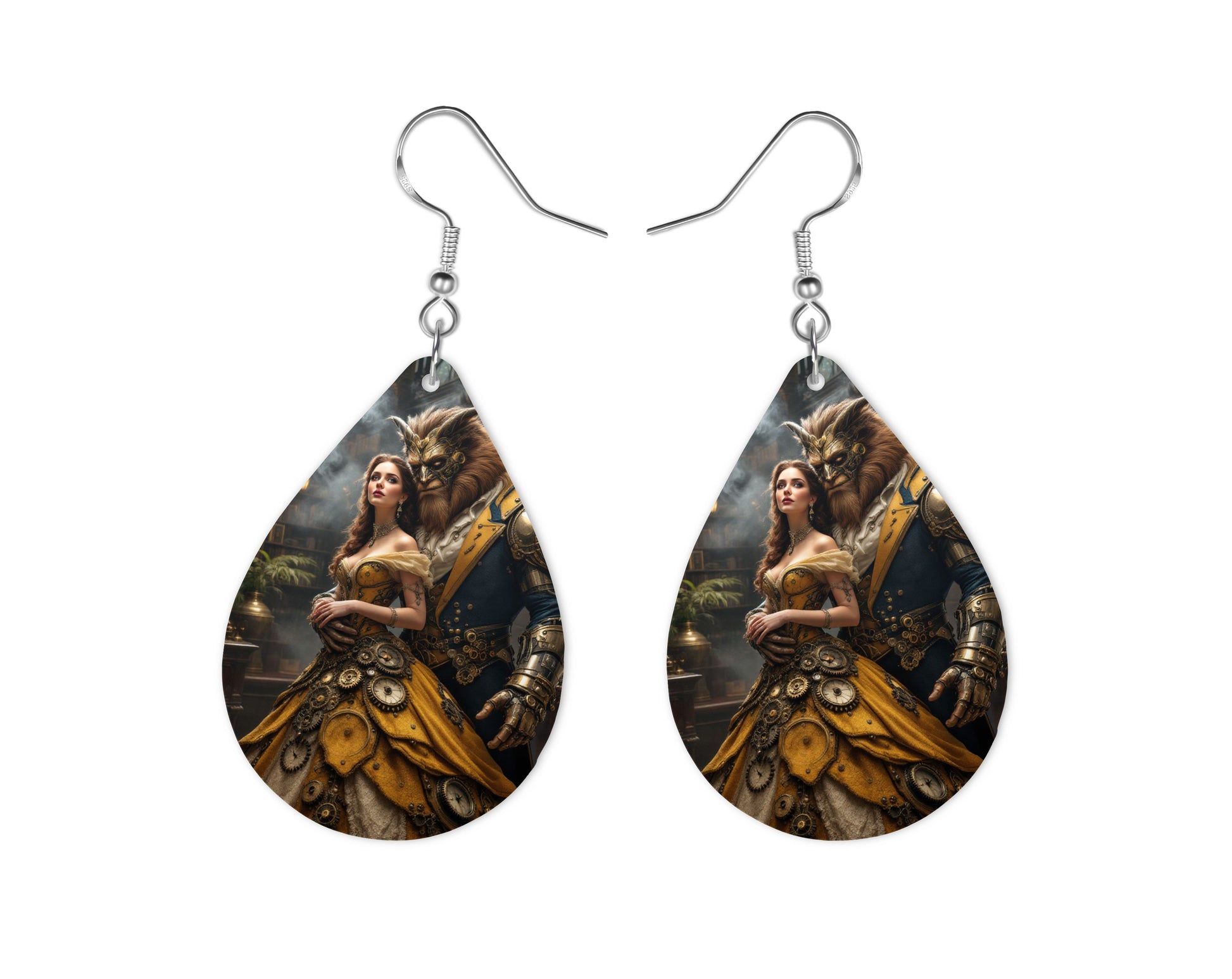 Belle & la Bête - Personnalisation | Steampunk Personnalisation Disney Shop | Anylem Beauty Boucle d’oreilles 