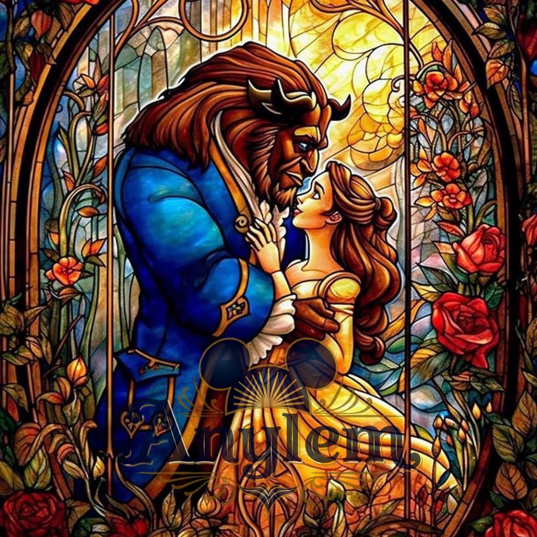 Belle & la Bête - Personnalisation | Vitraux Personnalisation Disney Shop | Anylem Beauty 