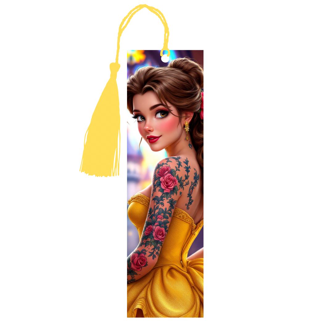 Belle - Marque-Pages avec prénom | Tatouage Marque-page Disney Shop | Anylem Beauty 