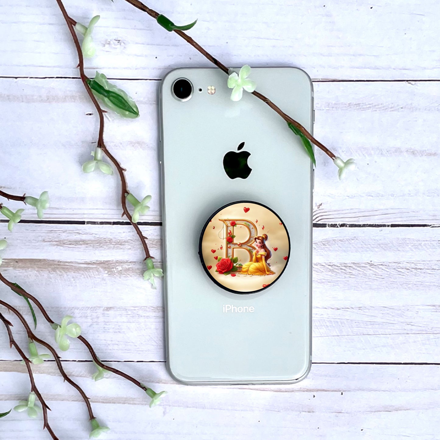 Belle - Phone Grip | Lettrage Phone Grip Disney Shop | Anylem Beauty B 