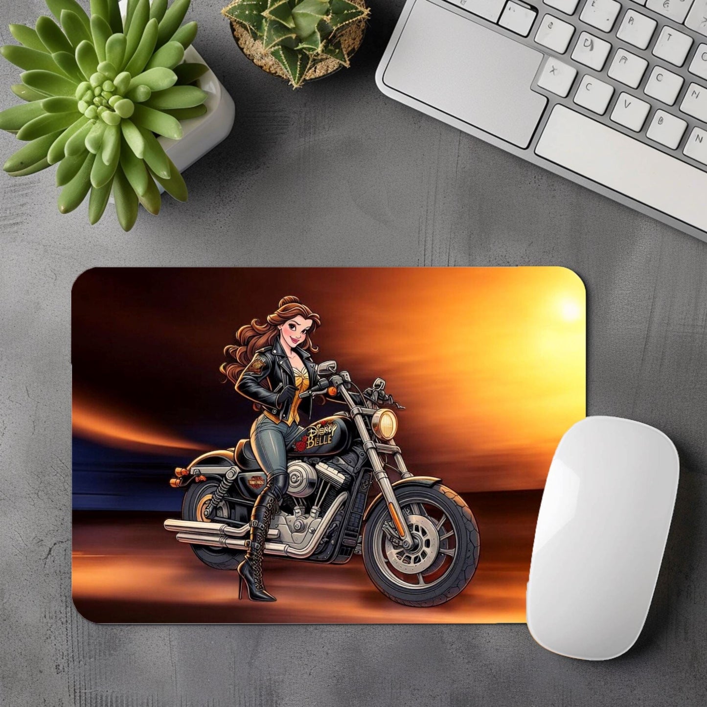 Belle - Tapis de souris | Biker Tapis de souris Disney Shop | Anylem Beauty 