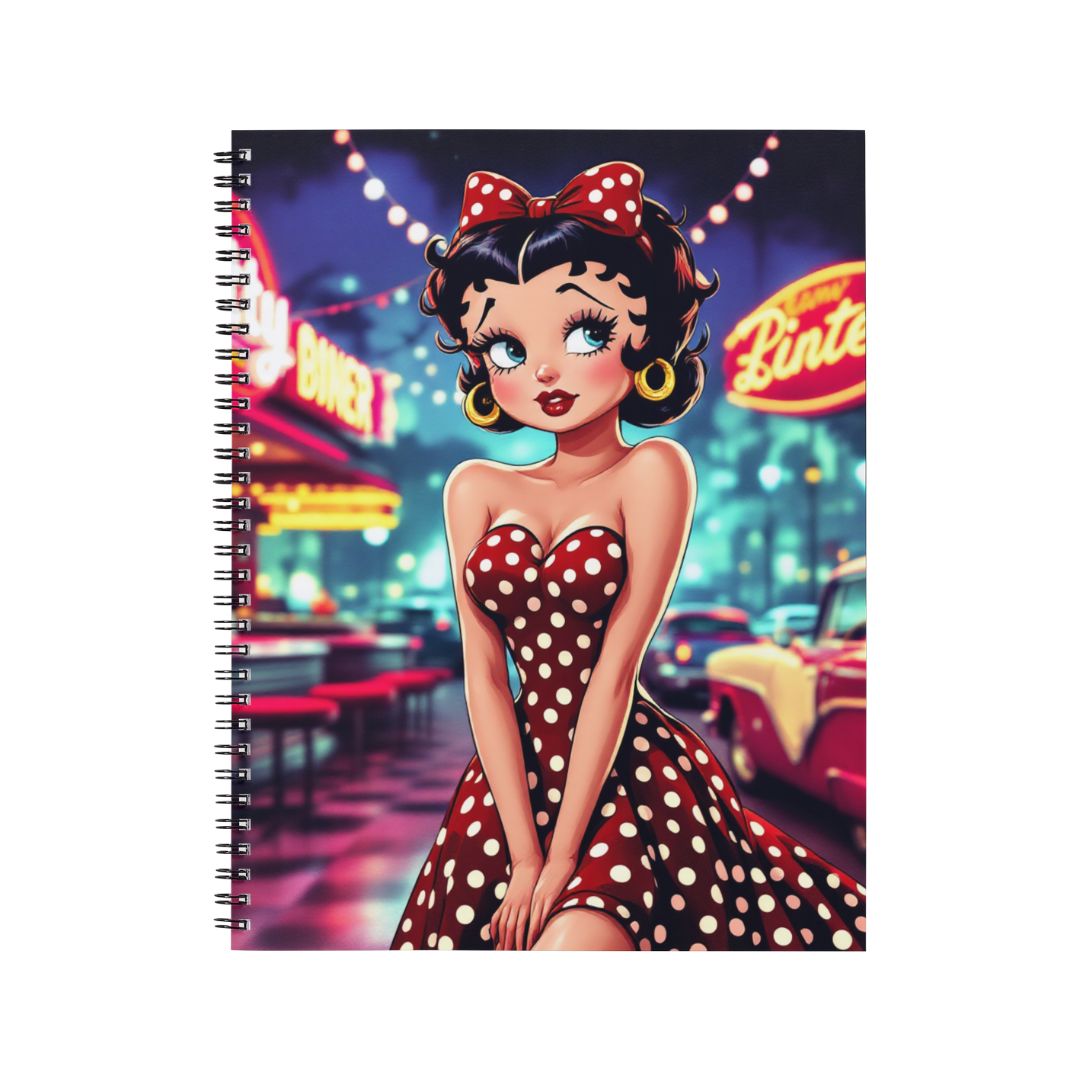 Betty Boop - Carnet spirale A5 | Rockabilly Carnets et bloc-notes Disney Shop | Anylem Beauty 