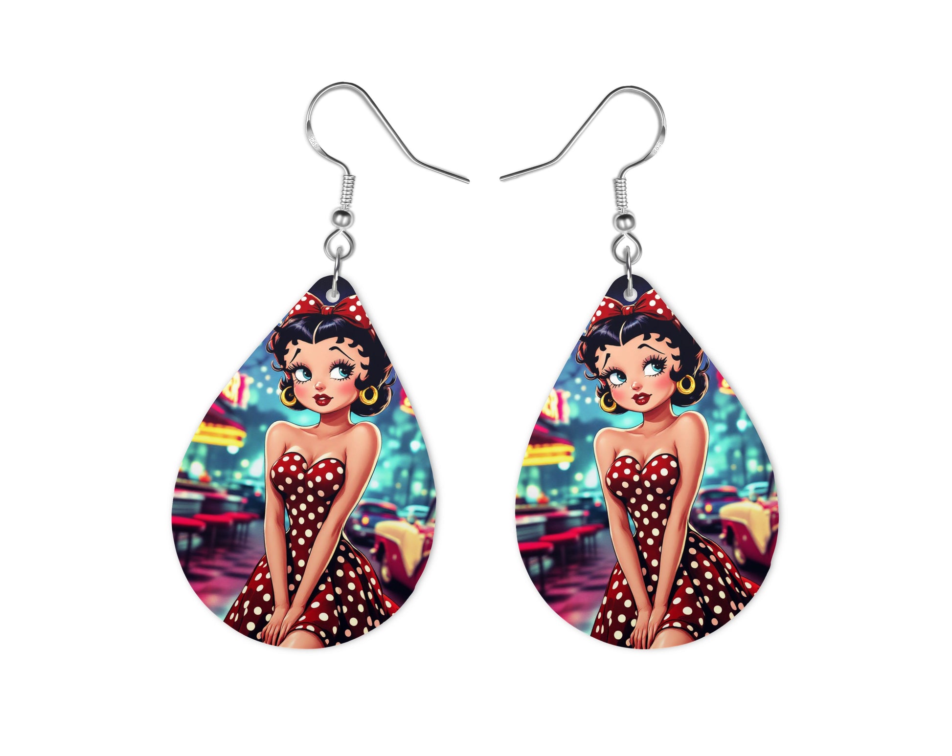 Betty Boop - Personnalisation | Rockabilly Personnalisation Disney Shop | Anylem Beauty Boucle d’oreilles 