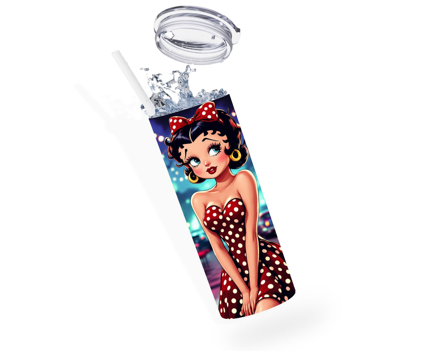 Betty Boop - Thermos en acier inoxydable 600ml | Rockabilly Thermos inoxydable Disney Shop | Anylem Beauty 