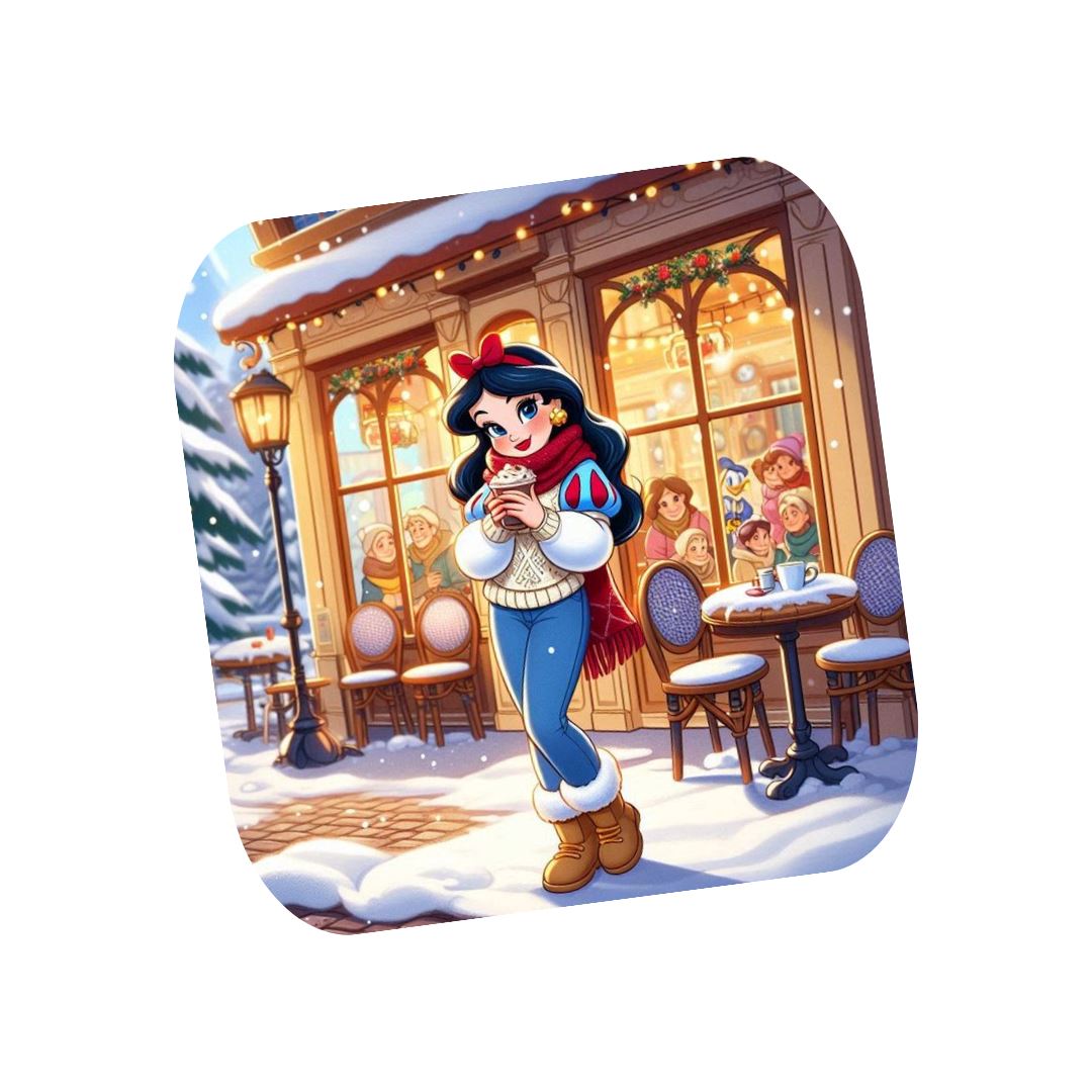 Blanche Neige - Dessous de verre | Hivernal Dessous de verres Disney Shop | Anylem Beauty 