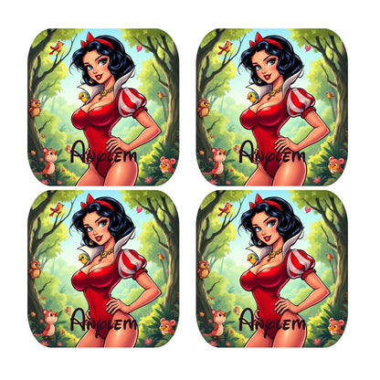 Blanche Neige - Dessous de verre | Rockabilly Dessous de verres Disney Shop | Anylem Beauty 