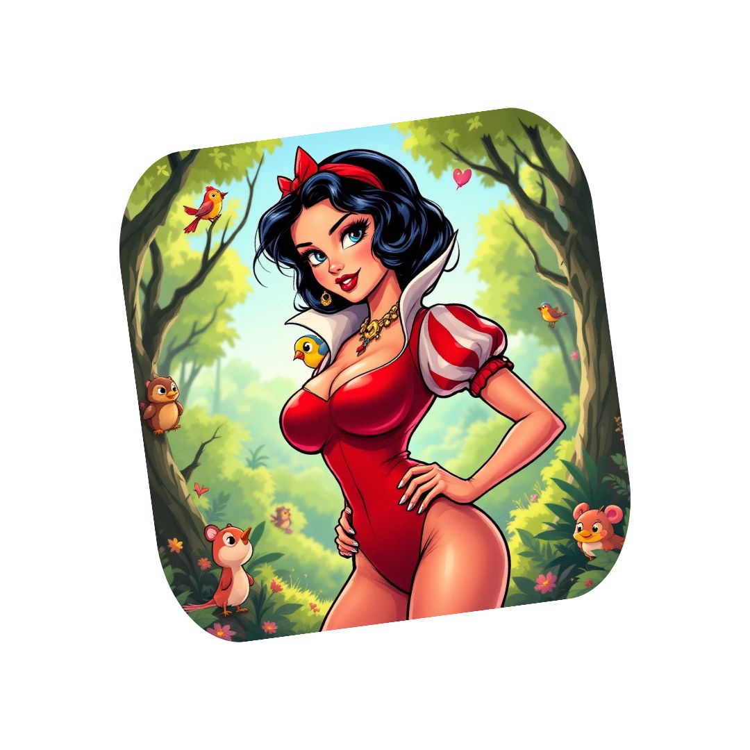 Blanche Neige - Dessous de verre | Rockabilly Dessous de verres Disney Shop | Anylem Beauty 