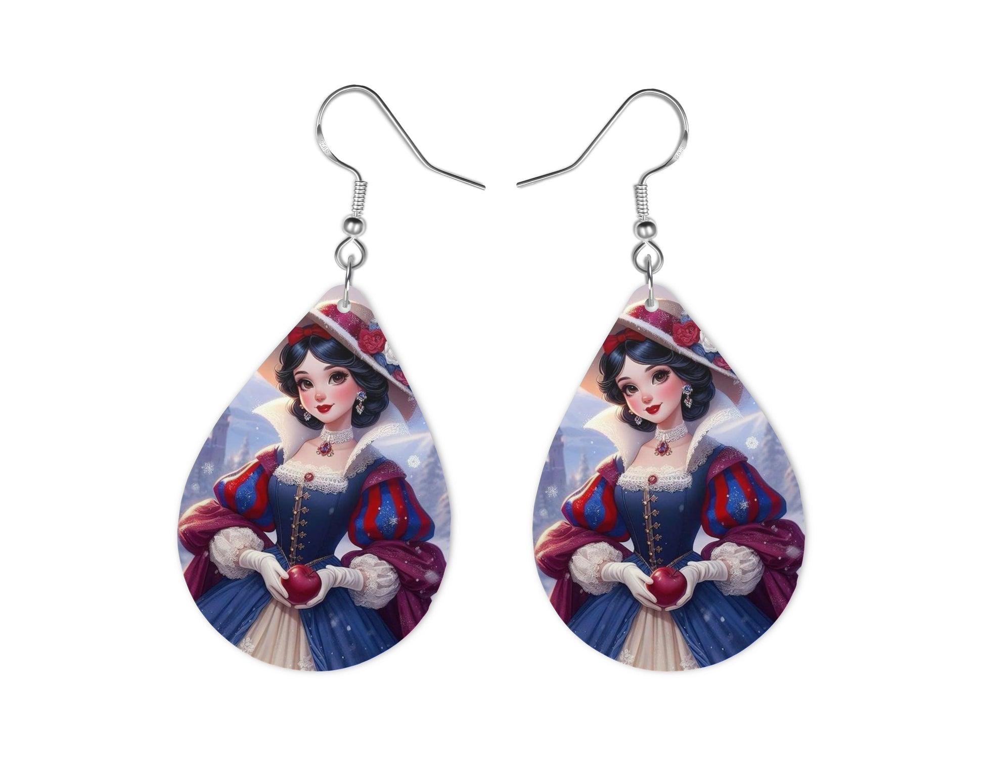 Blanche Neige - Personnalisation | Années 20 Personnalisation Disney Shop | Anylem Beauty Boucle d’oreilles 