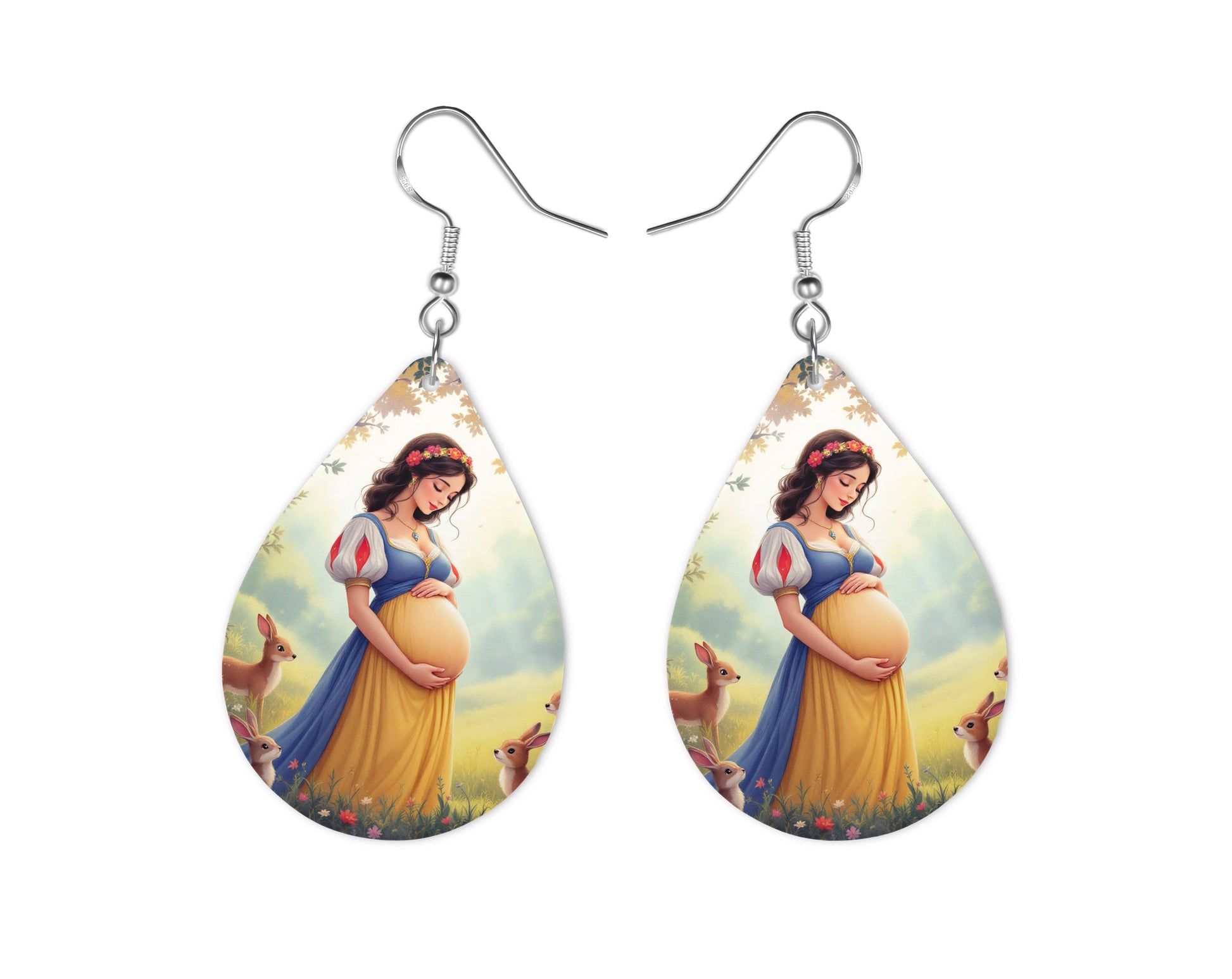Blanche Neige - Personnalisation | Grossesse Personnalisation Disney Shop | Anylem Beauty Boucle d’oreilles 