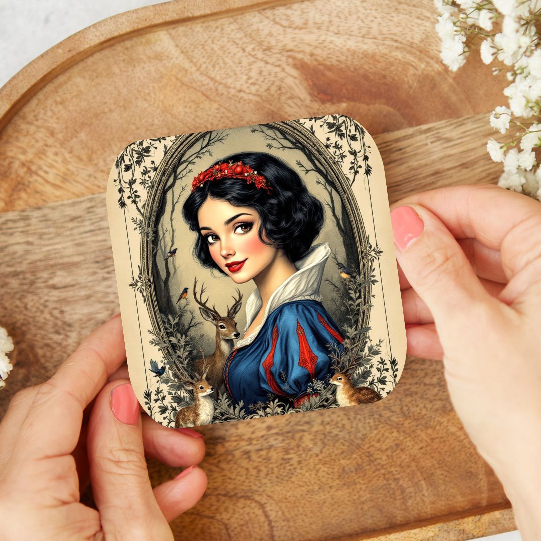 Blanche Neige - Personnalisation | Vintage Personnalisation Disney Shop | Anylem Beauty Dessous de verres 