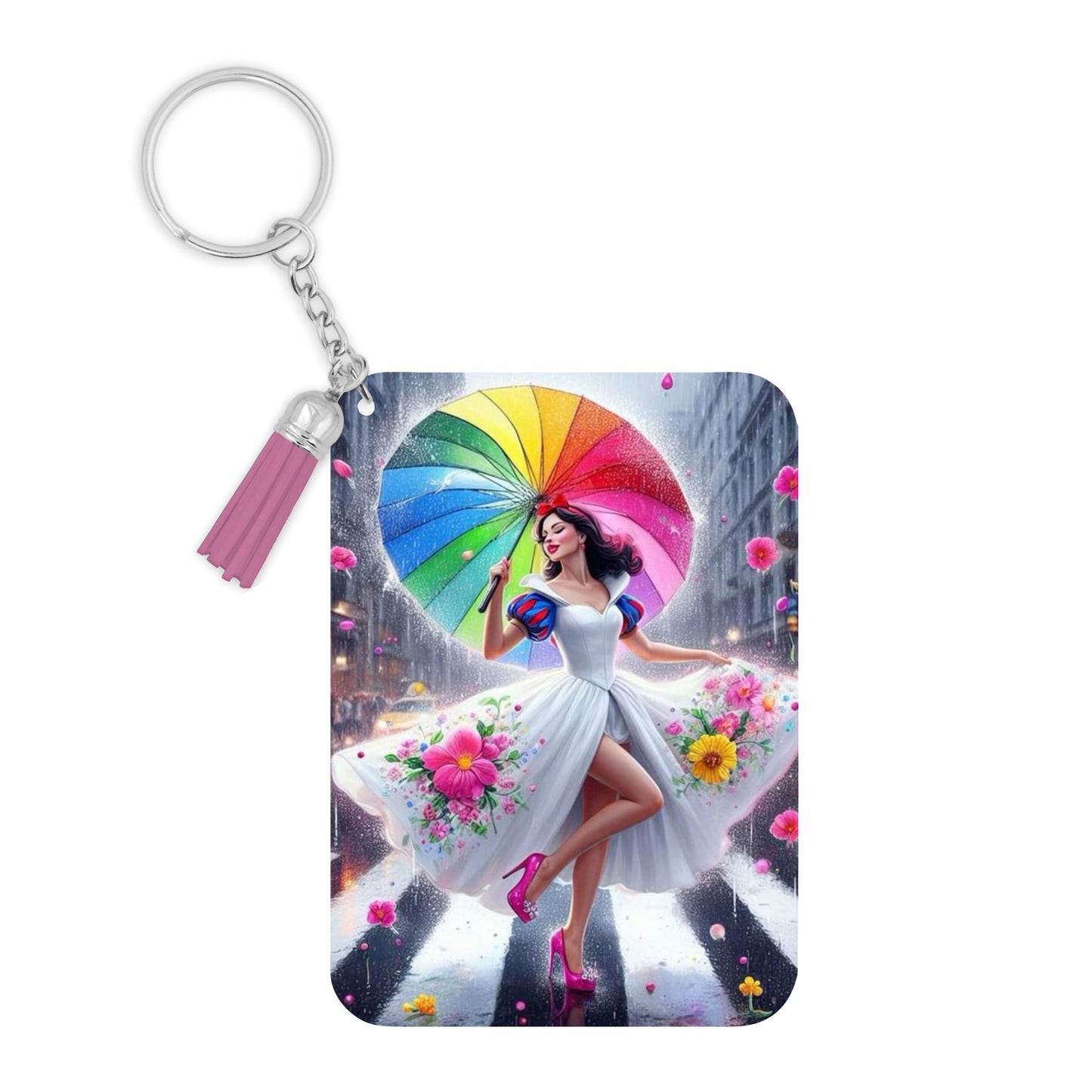 Blanche Neige - Porte Clé avec prénom | Rainbow Porte-clés Disney Shop | Anylem Beauty 