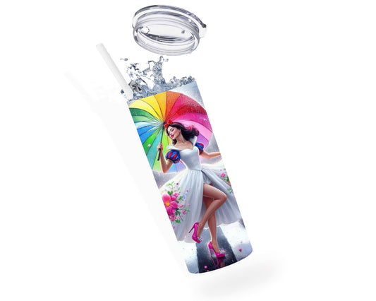 Blanche Neige - Thermos en acier inoxydable 600ml | Rainbow Thermos inoxydable Disney Shop | Anylem Beauty 