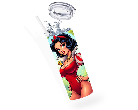 Blanche Neige - Thermos en acier inoxydable 600ml | Rockabilly Thermos inoxydable Disney Shop | Anylem Beauty 