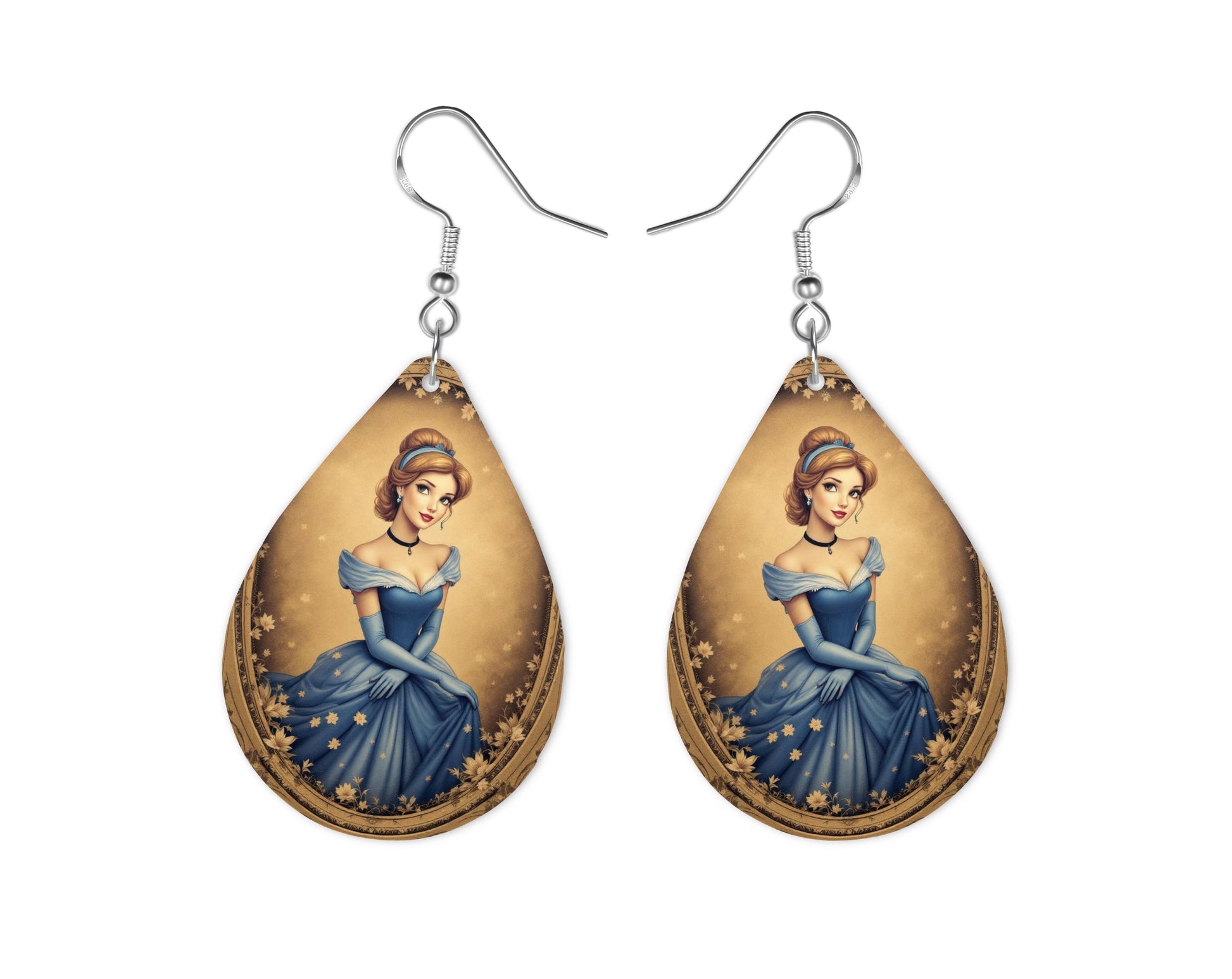 Cendrillon - Personnalisation | Vintage Personnalisation Disney Shop | Anylem Beauty Boucle d’oreilles 